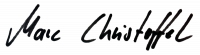 Handschriftliche Unterschrift von Marc Christoffel